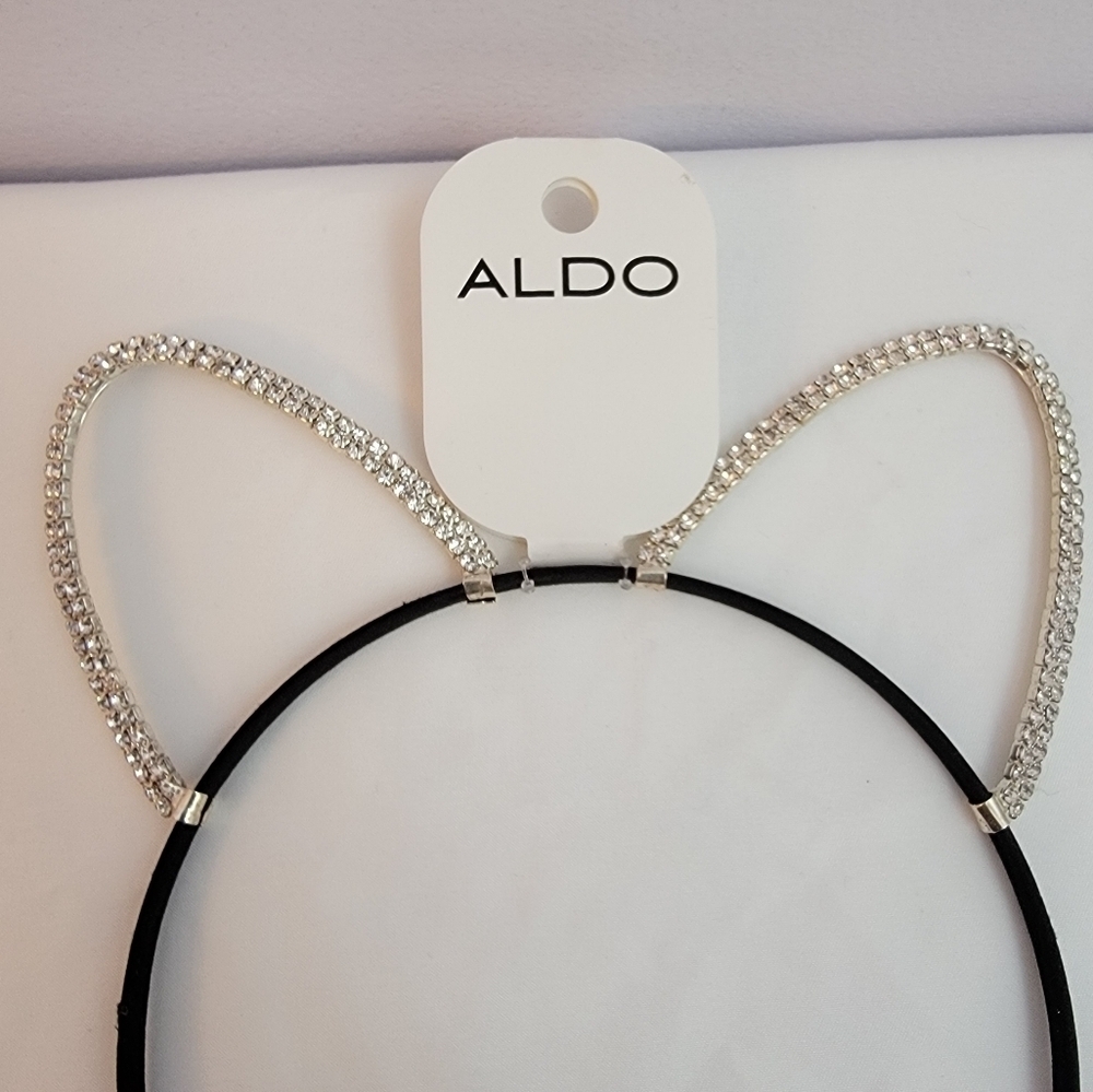 Aldo Rhinestone Cat Ears Headband - Picture 2 of 3